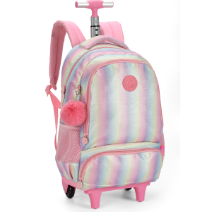 Mochila c/ Rodinhas Barbie Metalica MC46832BB | Luxcel