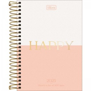 Agenda Espiral Diária M5 12,9 X 18,7 CM HAPPY 2025 | Tilibra