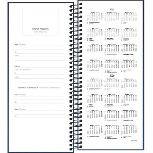Agenda Executiva Espiral Diária M8 11,9 X 27,5 CM Comercial Ideale 2025 | Tilibra