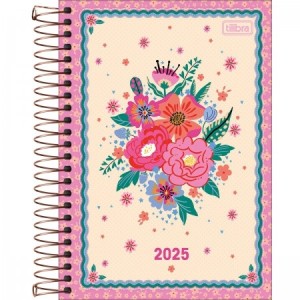 Agenda Espiral Diária M6 14,0 X 20,0 CM Le Vanille 2025 | Tilibra