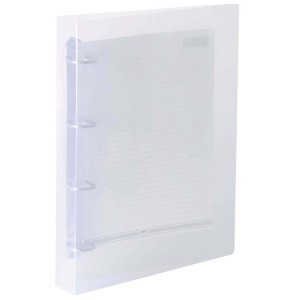 Fichário com 4 argolas Ofício Transparente | DAC