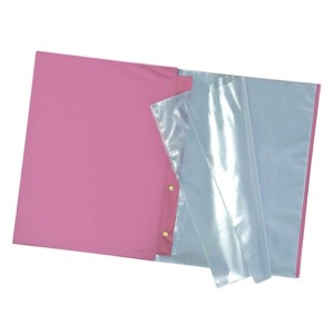Pasta catálogo Ofício c/ 50 Envelopes Finos c/ Visor Rosa | Dac
