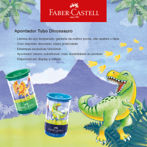 Apontador c/ Depósito Dinossauro |  Faber-Castell