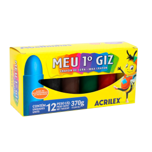 Giz De Cera Meu Primeiro Giz 12 Cores | Acrilex
