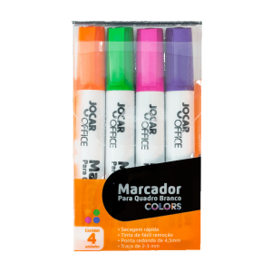 Marcador Para Quadro Branco Colors Estojo 4 cores | Jocar