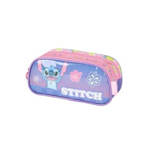 Estojo Escolar Triplo Stitch Violeta | Luxcel