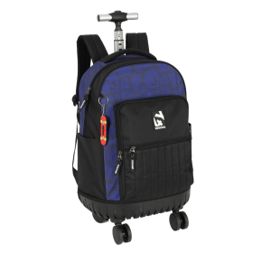 Mochila com Carrinho 360º Azul com Preto | UP4YOU