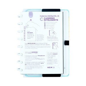 Caderno Inteligente A5 By Gocase Mapa Mundi Azul | Caderno Inteligente