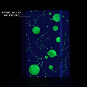 Caderno Inteligente A5 By Gocase Purple Galaxy  | Caderno Inteligente