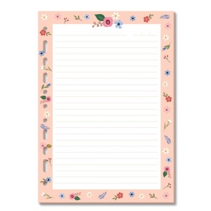 Refil Decorado Flores 30 Folhas | Fina Ideia