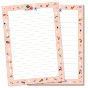 Refil Decorado Flores 30 Folhas | Fina Ideia