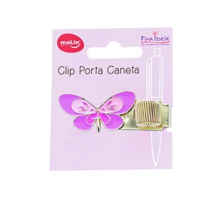 Clipe Porta Canetas Borboletas 2 | Molin