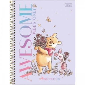 Caderno Universitário 10 Matérias Pooh 160 Folhas | Tilbra
