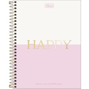 Caderno Colegial 1 Matéria Happy 80 Folhas 90g | Tilibra