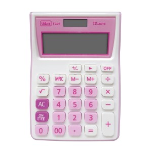 Calculadora de Bolso 12 Dígitos Grande TC04 Rosa | Tilibra