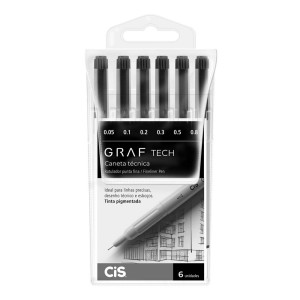 Estojo Caneta Técnica Graf Tech Com 6 un | CIS