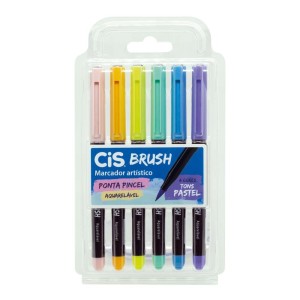 Estojo Caneta Brush Com 6 Tons Pastel | CIS
