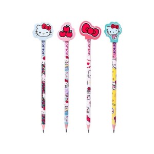 Lápis Preto HB Hello Kitty C/ Borracha Decorada | Leonora