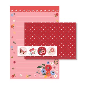 Papel de carta 4 unid. Buquê | Fina Ideia