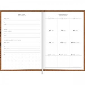 Agenda Executiva Costurada Diária M6 Prátika Permanente | Tilibra