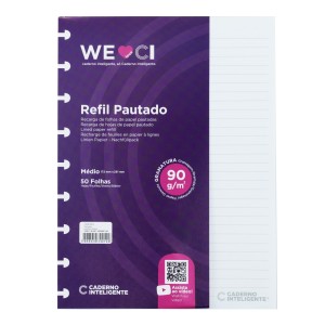 Refil Pautado Medio 90g | Caderno Inteligente