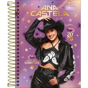 Agenda Espiral Diária M4  Ana Castela 2026 | Tilibra