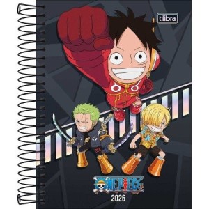 Agenda Espiral Diária M4 One Piece 2026 | Tilibra