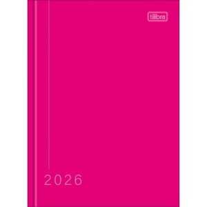 Agenda Costurada Diária M4 Pepper Rosa 2026 | Tilibra