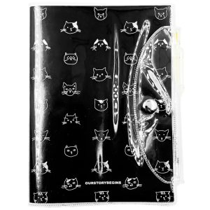 Caderno de Anotação Gato e Cachorro C/ Capa e Caneta 13,1X9,4cm | Mj