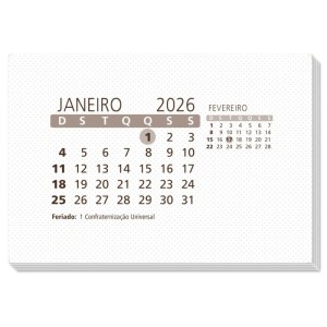 Refil Calendário de Mesa 2026 Neutro | Fina Ideia