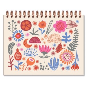 Caderno de Criação Orgânica 30 folhas pretas 180g | Fina Ideia