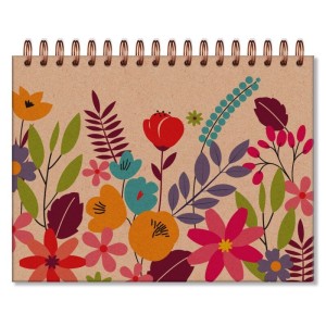 Caderno de Criação Floral Kraft 30 folhas pretas 180g | Fina Ideia