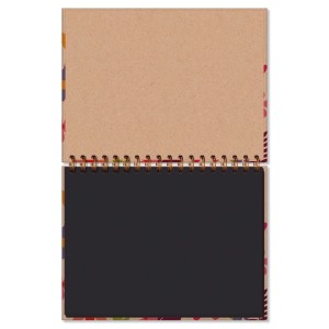 Caderno de Criação Floral Kraft 30 folhas pretas 180g | Fina Ideia