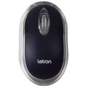 Mouse Óptico Com Led 3 Botões E 800Dpi, Usb Preto 1601 | Letron