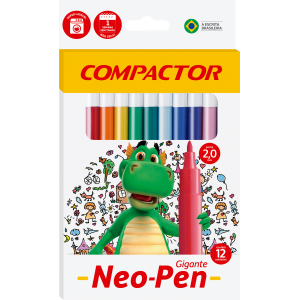 Canetinha Hidrocor Neo-Pen 12 cores | Compactor