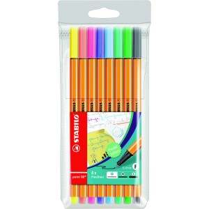 Caneta Hidrográfica Point C/08 Cores Pastel Fine 0.4 | Stabilo