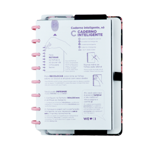 Caderno Inteligente A5 By Gocase Classical Rose Black | Caderno Inteligente